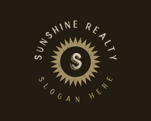 Grunge Summer Sun logo design