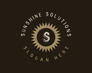 Grunge Summer Sun logo design