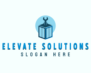 Lift - Elevator Repair Wrench logo design