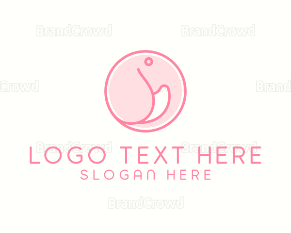 Feminine Round Elephant Logo