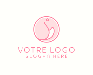 Feminine Round Elephant Logo