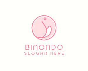 Baby Brand - Feminine Round Elephant logo design