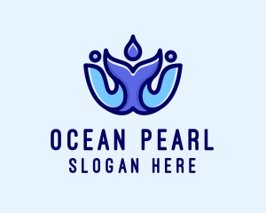 Mermaid - Whale Fin Aquarium logo design