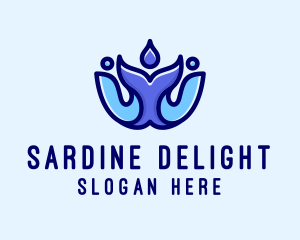 Sardine - Whale Fin Aquarium logo design