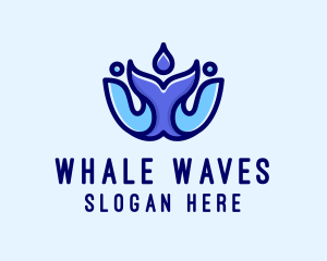 Whale Fin Aquarium logo design