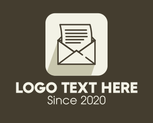 Note - Mail App Icon logo design