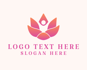 Healing - Relaxing Flower Spa logo design