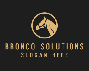 Bronco - Equine Horse Jockey logo design