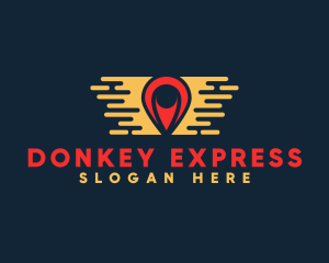 Express Transport Pin logo design