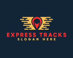 Express Transport Pin logo design