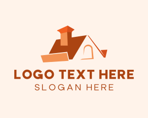 House And Lot - Orange Roof Real Estate logo design