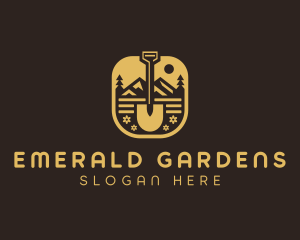 Mountain Garden Shovel logo design