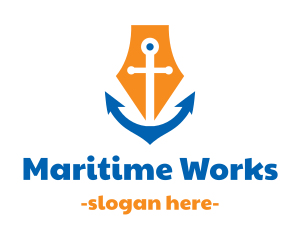 Maritime Ocean Anchor logo design