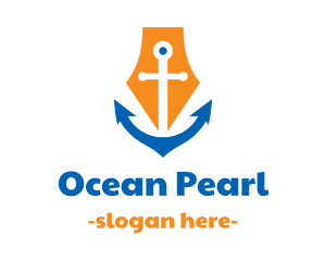 Maritime Ocean Anchor logo design