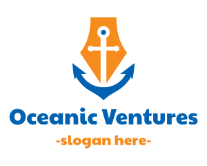 Maritime Ocean Anchor logo design