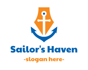 Maritime Ocean Anchor logo design