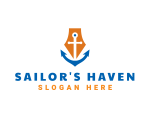 Maritime Ocean Anchor logo design