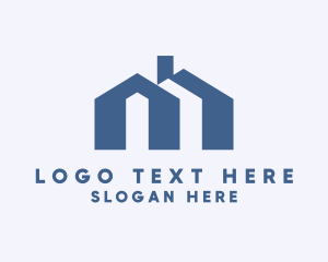 Roofing - Residential Housing Real Estate logo design