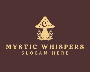 Mystic Moon Mushroom logo design