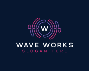 Sound Wave Audio Nightclub logo design