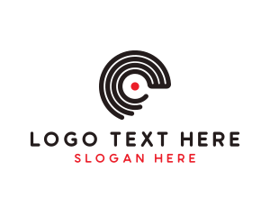 Modern - Vinyl Disc Letter C logo design