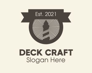 Deck - Brown Lighthouse Badge logo design