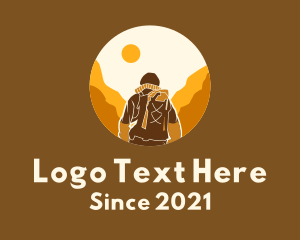 Mountain Climbing Trek Hike logo design