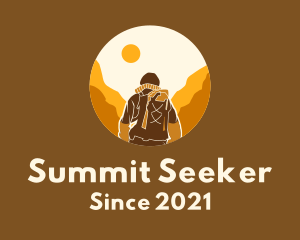 Climber - Mountain Climbing Trek Hike logo design