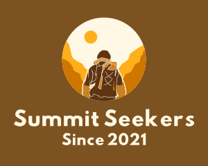 Mountaineering - Mountain Climbing Trek Hike logo design