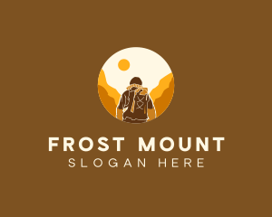 Mountain Climbing Trek Hike logo design