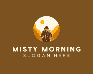 Mountain Climbing Trek Hike logo design