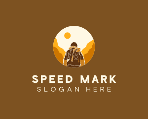 Mountain Climbing Trek Hike logo design