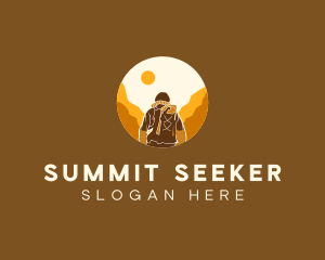 Mountaineer - Mountain Climbing Trek Hike logo design