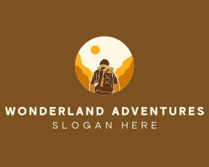 Mountain Climbing Trek Hike logo design