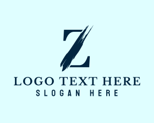 Brush Stroke - Art Paint Letter Z logo design