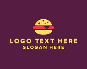 Red Burger - Fast Food Burger Hamburger logo design