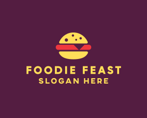 Fast Food Burger Hamburger logo design