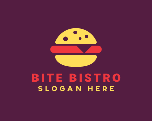 Fast Food Burger Hamburger logo design