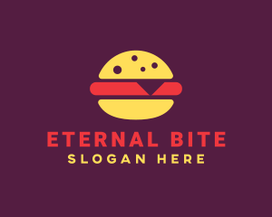 Fast Food Burger Hamburger logo design