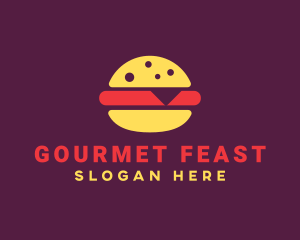 Fast Food Burger Hamburger logo design