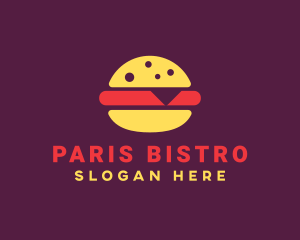 Fast Food Burger Hamburger logo design