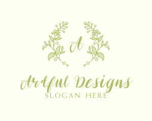 Beauty Plant Wreath logo design