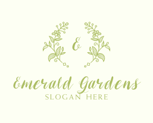 Beauty Plant Wreath logo design