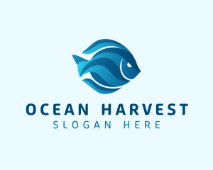 Aquaculture - Ocean Aquatic Fish logo design