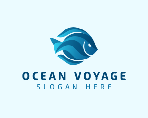 Ocean Aquatic Fish logo design