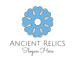 Blue Snowflake Bone logo design