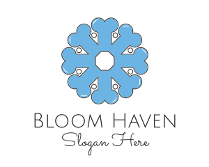 Blue Snowflake Bone logo design