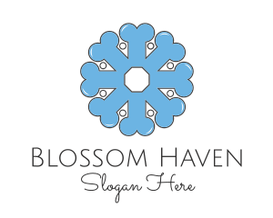 Blue Snowflake Bone logo design