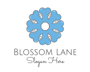 Blue Snowflake Bone logo design