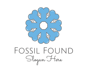 Blue Snowflake Bone logo design
